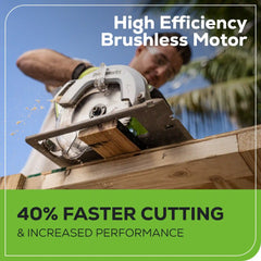 OPEN BOX 24V Circular Saw 7-1/4", Saw Blade and Dust Connector Kit: 4.0 Ah Battery and Charger
