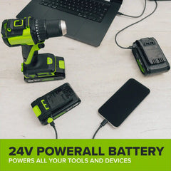 24V PowerAll Charger Set with 65W USB-C Charger Block and (1) 3' 100W USB-C Cable