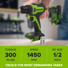 24V PowerAll 3-Tool Combo Kit w/ 3/8" Drill, 6-1/2" Circular Saw & Oscillating Multi-Tool: (1) 2.0Ah USB-C Battery, (1) 30W USB-C Charger, (1) 3' 100W USB-C Cable