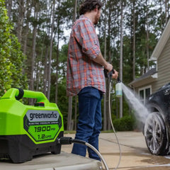 OPEN BOX 1900 PSI 1.2 GPM Cold Water Electric Pressure Washer, 11" Surface Cleaner and Soap Applicator Combo Kit