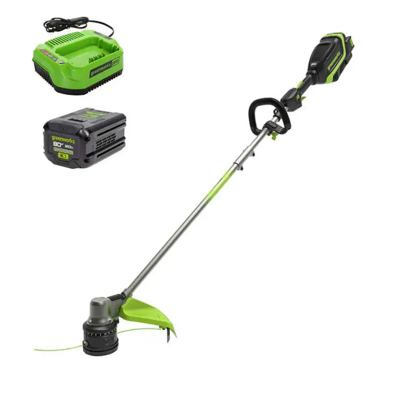 RENEWED 80V 17" Brushless String Trimmer: 2.0 Ah Battery and Charger
