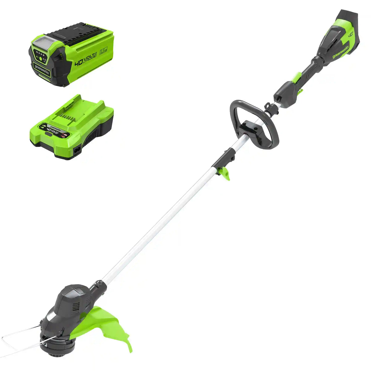 40V 15" Cordless Battery String Trimmer (Front Mount): 2.5 Ah Battery and Charger