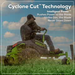 RENEWED 60V 42" Electric CrossoverZ Zero Turn Mower with (6) 8 Ah Batteries and (3) Dual-Port Turbo Chargers, CRZ4261