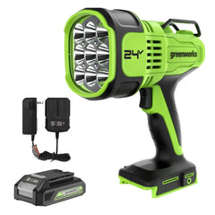 24V Cordless Battery Spot Light: 2.0 Ah Battery and Charger
