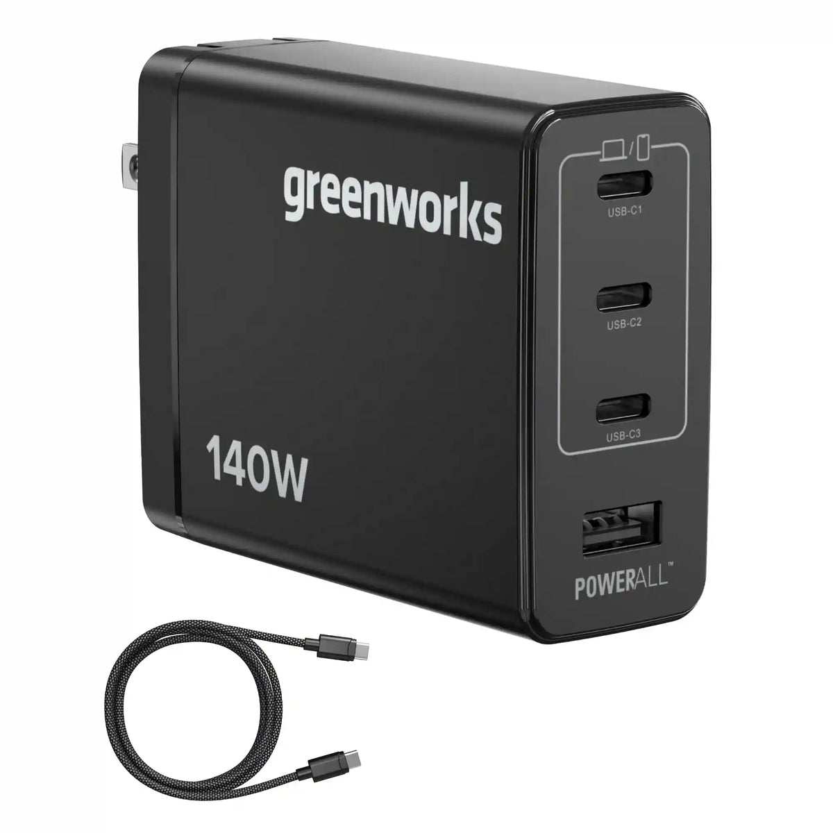 24V PowerAll Charger Set with 140W USB-C Charger Block and (2) 3.3' 100W USB-C Cables
