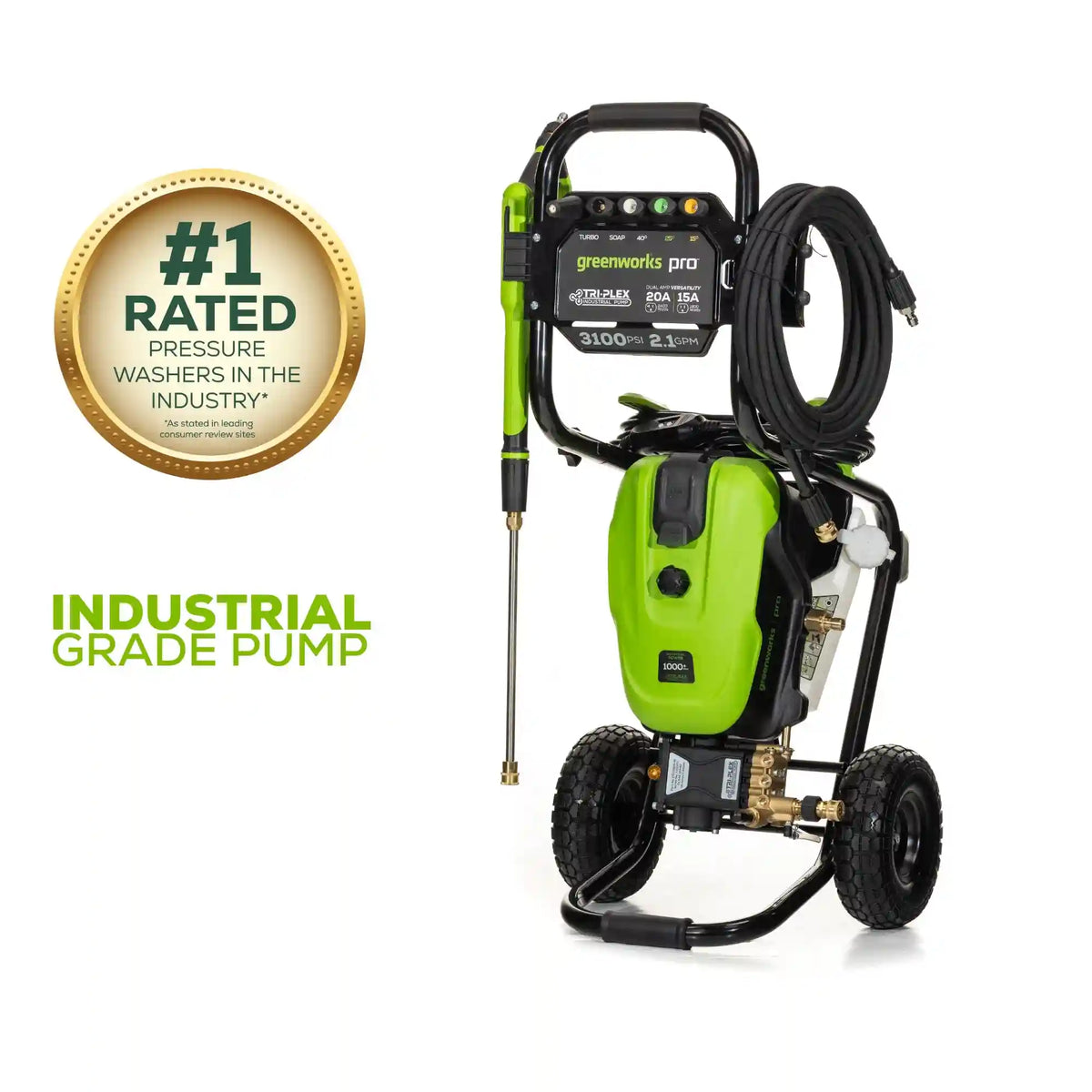 3100 PSI 2.1 GPM Cold Water Electric Pressure Washer