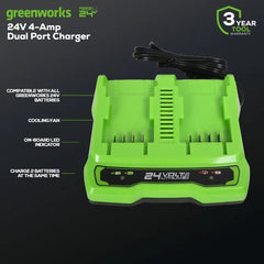 24V 4A Dual-Port Battery Charger