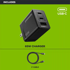 24V PowerAll Charger Set with 65W USB-C Charger Block and (1) 3' 100W USB-C Cable