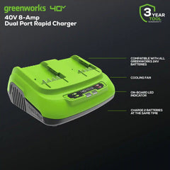 40V 8A Dual-Port Rapid Charger