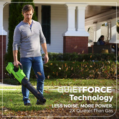 60V 630CFM Cordless Battery Blower: 2.5 Ah Battery and 3A Charger