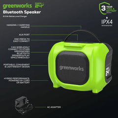 24V Cordless Battery Mini Bluetooth Speaker: 2.0 Ah Battery and Charger