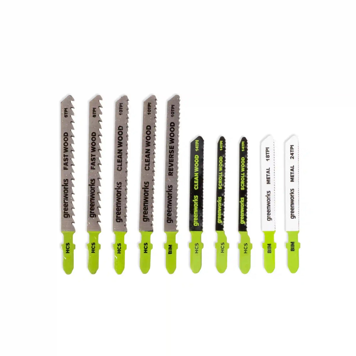 10-PC  Assorted Jigsaw Blade Set w/ Storage Case
