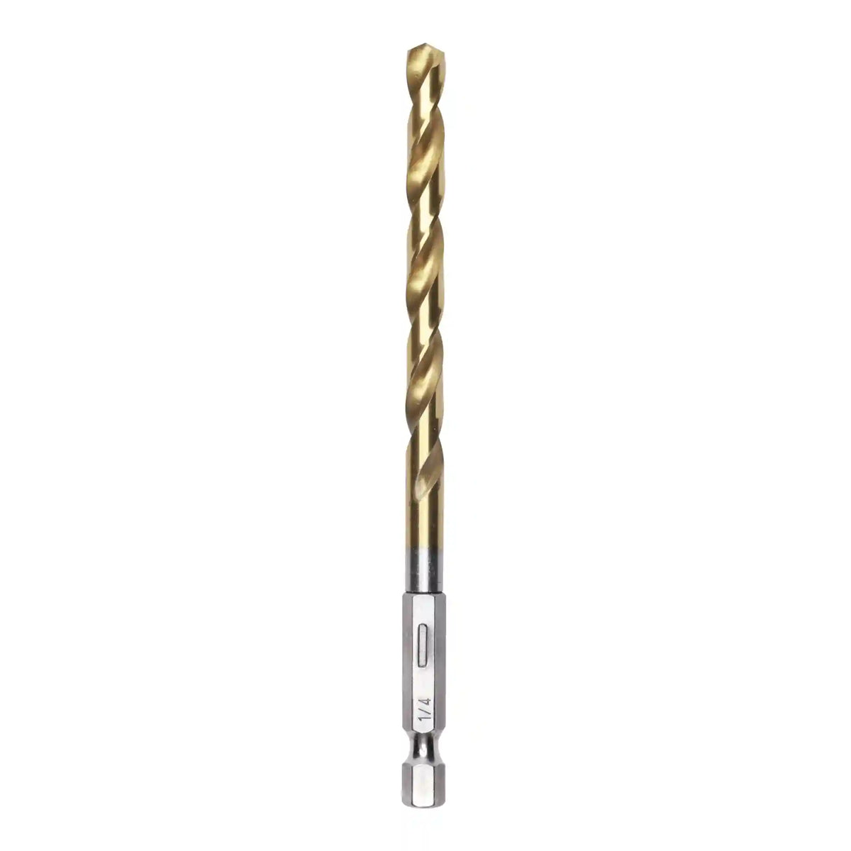 Half Ground 1/4" Hex Shank Titanium Drill Bit Set