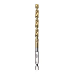 Half Ground 1/4" Hex Shank Titanium Drill Bit Set