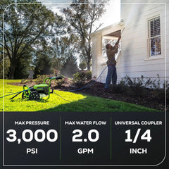 3000 PSI Pressure Washer, 24V 600-PSI Cordless Power Cleaner Combo Kit