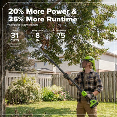 24V 8" Cordless Battery Telescope Pole Saw+Bag (Tool Only)