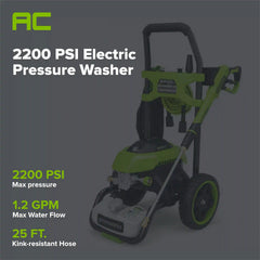 2200-PSI 14 Amp 1.2 GPM Electric Pressure Washer