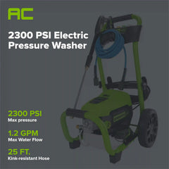 OPEN BOX 2300 PSI 1.2 GPM Cold Water Electric Pressure Washer