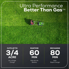 60V 21" Cordless Battery Dual Blade Self-Propelled Mower, (1) 8Ah battery and 6A Charger, LM2146S